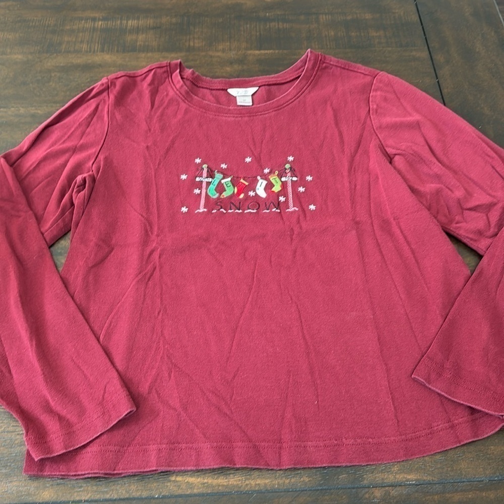 Christopher & Banks Let It  Snow Shirt